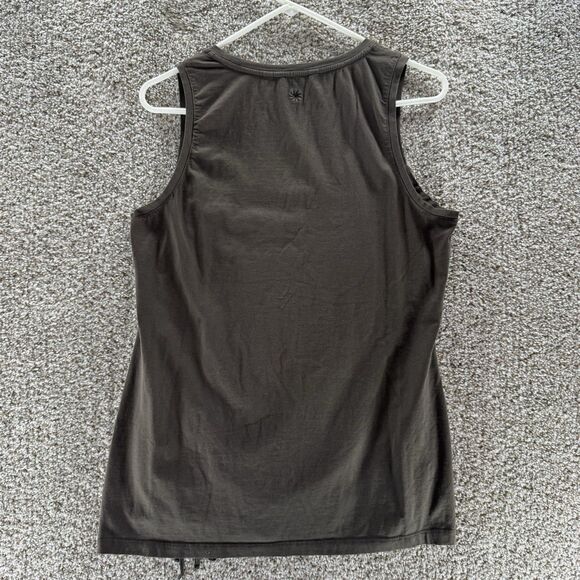 Athleta Shirt Womens Extra Large Gray Embroidered Tank Top Sleeveless Cotton - Picture 11 of 14